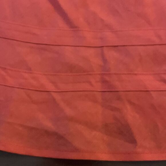 NWOT Positive Attitude Linen Blend Maxi Dress A Line 10P V Neck Red Orange - Picture 5 of 13